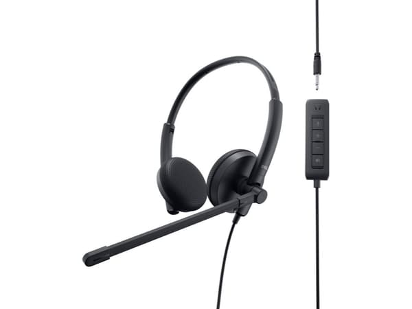 DELL WH1022, Kabel, 20 - 20000 hz, Samtal/musik, 121 g, Headset, Svart