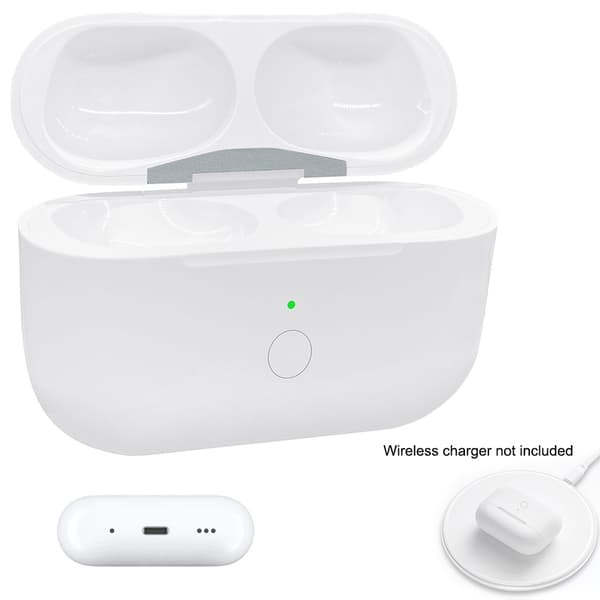 For AirPods Pro 2 / Pro ladeveske Innebygd 680mAh batteri trådløs lading