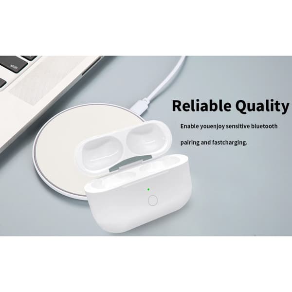 For AirPods Pro 2 / Pro ladeveske Innebygd 680mAh batteri trådløs lading