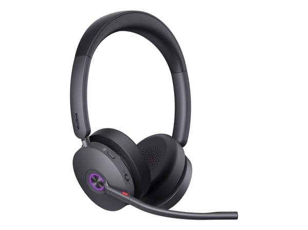 Yealink WH68 Hybrid Teams Headset, Kabel & trådløs, 20 - 20000 Hz, Opkald/musik, 155 g, Headset, Sort