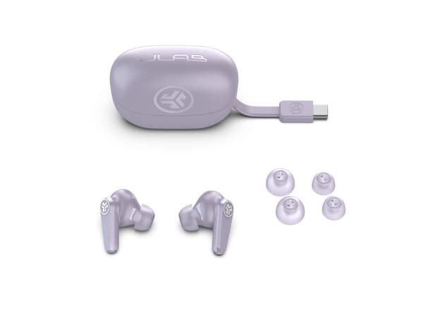 JLab Go Pods ANC, True Wireless Stereo (TWS), 20 - 20000 Hz, Opkald/musik, Headset, Violet
