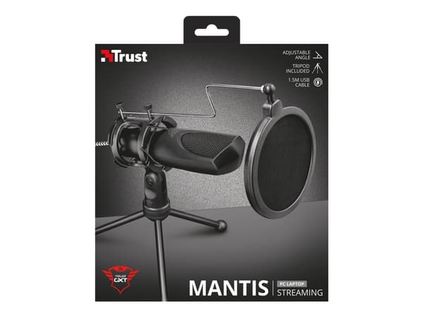 Trust GXT 232 Mantis, PC-mikrofoni, -38 dB, 50 - 16000 Hz, 32 O, Suuntaukseton, Langallinen