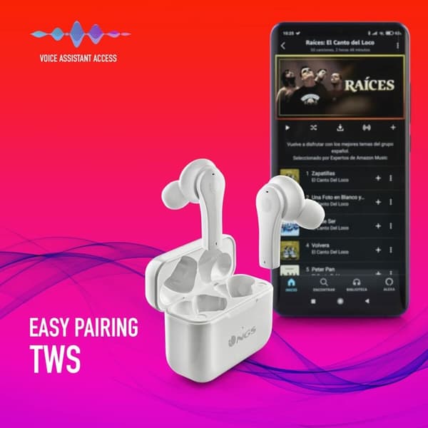 Bluetooth-hovedtelefoner NGS ARTICABLOOMWHITE Hvid Sort