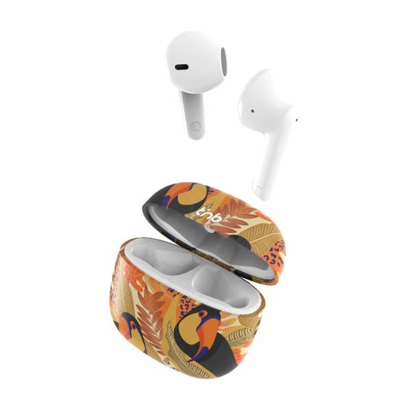 Trådlösa hörlurar med laddningsetui T'NB TOUCAN Gul Orange