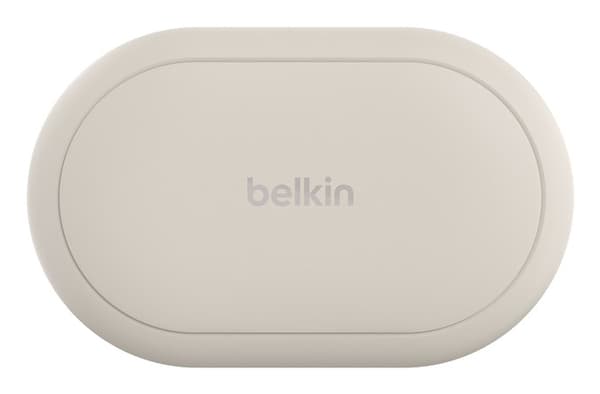 Belkin SoundForm ClearFit Headset Ægte Trådløst Stereo (TWS) Ørekrog Opkald/Musik/Sport/Hverdag Bluetooth Sand