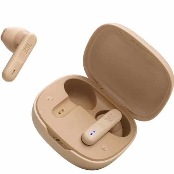 Trådlösa hörlurar med laddningsetui JBL Wave Flex Beige