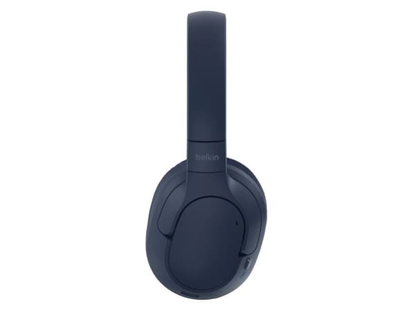 Belkin SoundForm Surround - Kuulokkeet mikrofonilla. - täysikokoinen - Bluetooth - langaton, langallinen - USB-C, 3,5 mm jakki - sininen