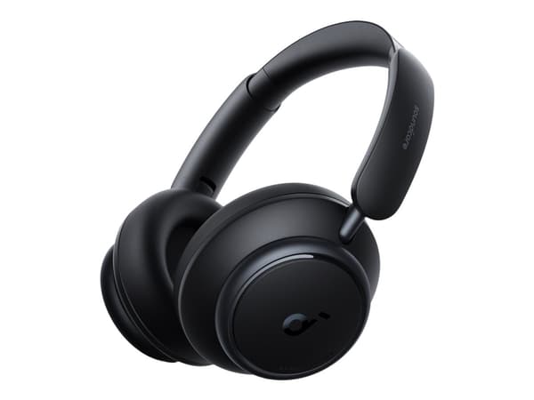 Soundcore Space Q45 - Hodetelefoner med mikrofon - full størrelse - Bluetooth - trådløs - aktiv støydemping - 3,5 mm jakk - svart