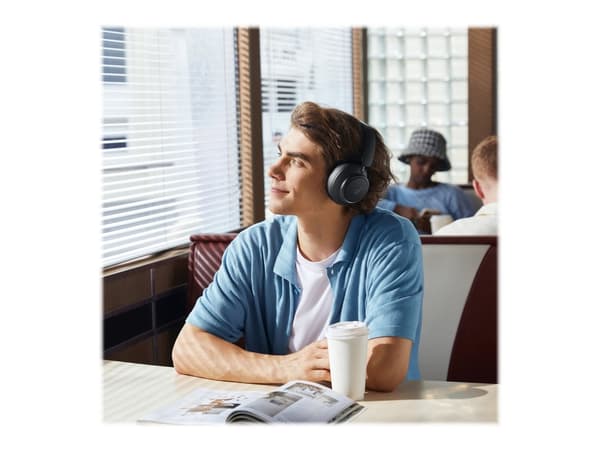 Soundcore Space Q45 - Hodetelefoner med mikrofon - full størrelse - Bluetooth - trådløs - aktiv støydemping - 3,5 mm jakk - svart