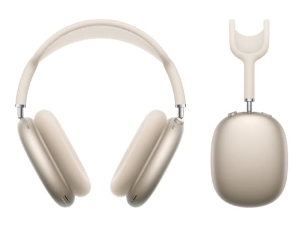Apple AirPods Max - 2. generasjon - hodetelefoner med mikrofon - full størrelse - Bluetooth - trådløs - aktiv støydemping - stjernelys