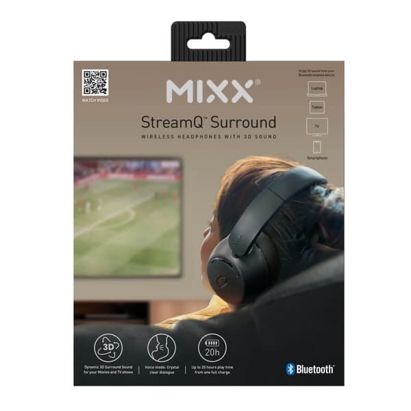 Mixx Trådløse Høretelefoner StreamQ Surround Sort