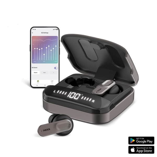 Mixx Trådløse Hodetelefoner StreamBuds Ultra Mini Black Gun Metal