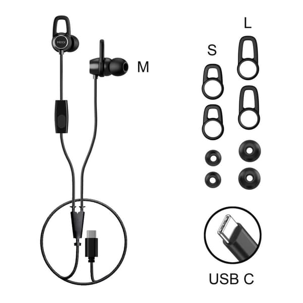 Mixx Kablede Hodetelefoner SoundPort USB-C Svart