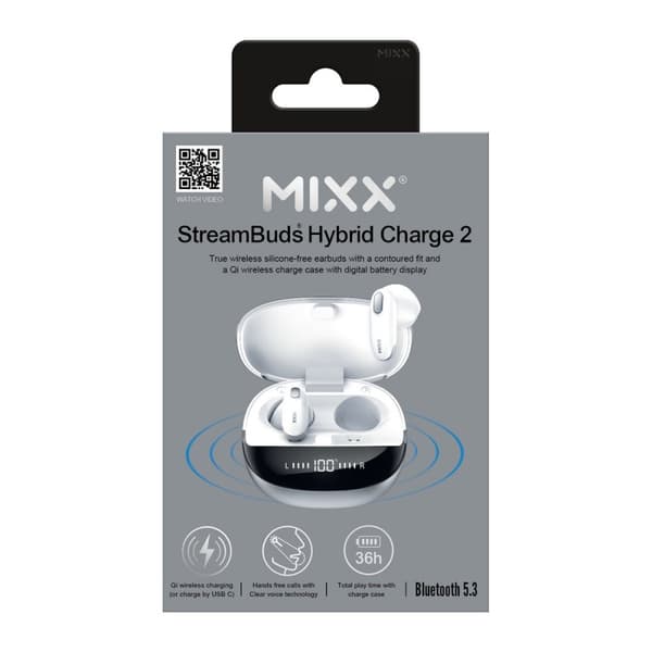 Mixx Langaton Kuulokkeet StreamBuds Hybrid Charge 2 Valkoinen