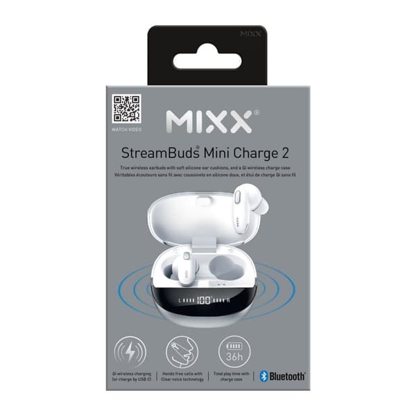 Mixx Trådløse Høretelefoner StreamBuds Mini Charge 2 Hvid