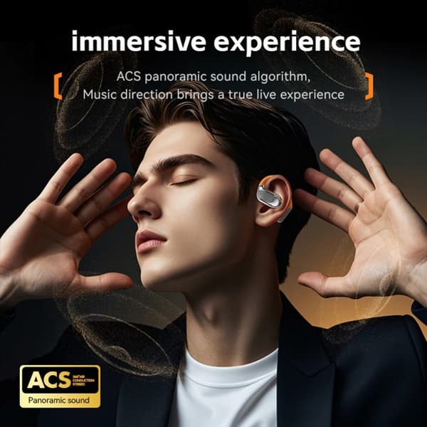 144 språk Translation Översättare Smart Translator Headset Bluetooth Realtid - Svart