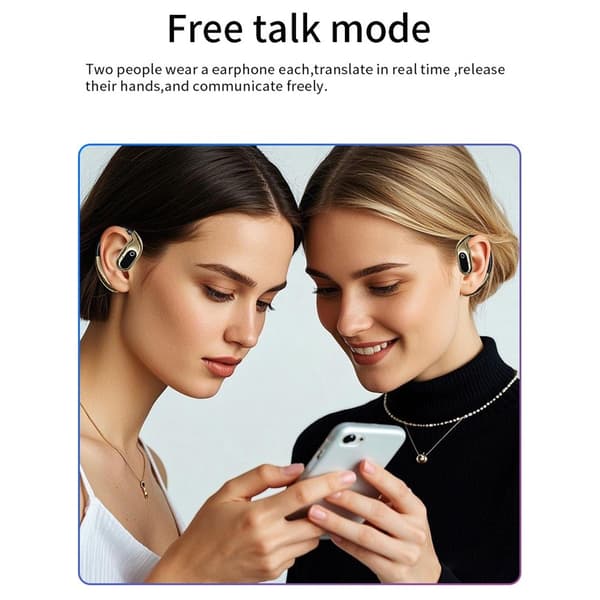 144 språk oversettelse oversetter smart oversetter headset Bluetooth - Svart