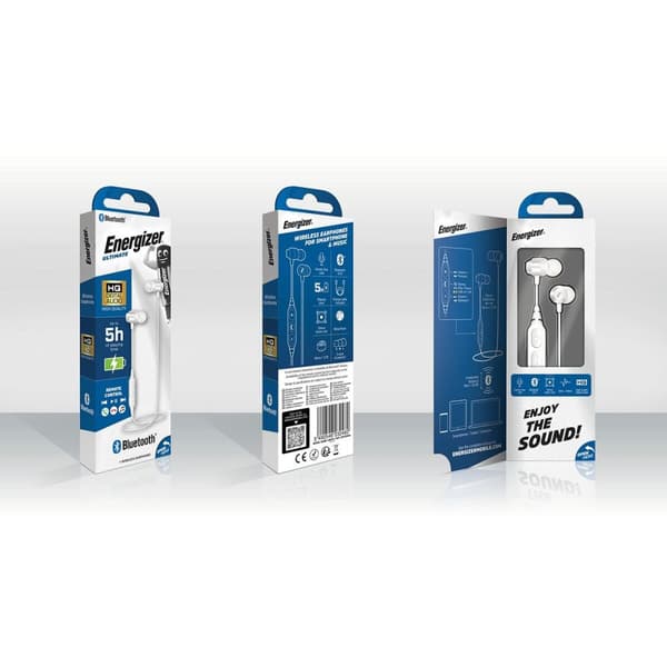 Kuulokkeet Energizer CIBT20WH2 Valkoinen