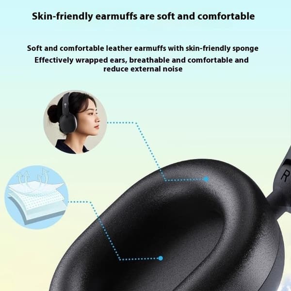 LENOVO trådløse over-ear-hodetelefoner sammenleggbare musikk-Bluetooth-headset - Hvit