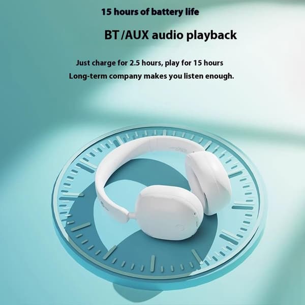 LENOVO trådløse over-ear-hodetelefoner sammenleggbare musikk-Bluetooth-headset - Hvit