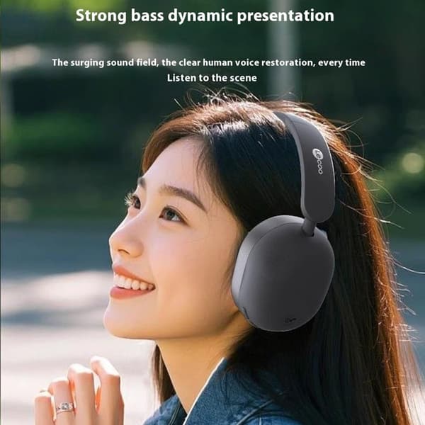 LENOVO trådløse over-ear-hodetelefoner sammenleggbare musikk-Bluetooth-headset - Hvit