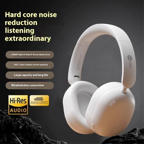 LENOVO trådløse over-ear-hodetelefoner sammenleggbare musikk-Bluetooth-headset - Hvit
