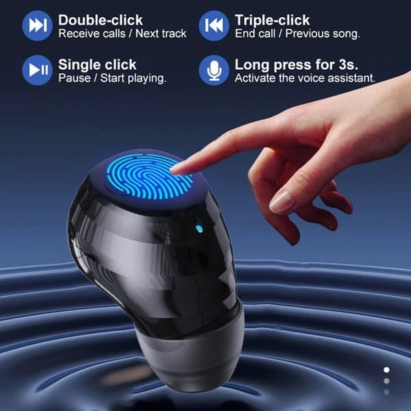 Singel Mini Bluetooth In-Ear Trådlösa Hörlurar Q1 - Vit