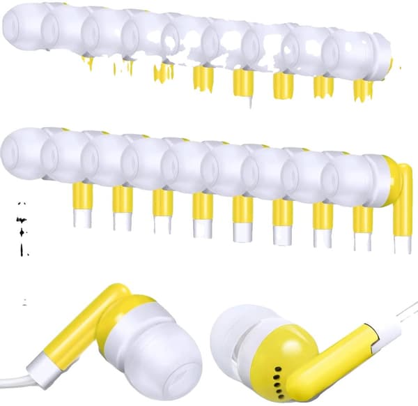 Bulk Ørepropper, In-Ear Pasform, Kablet Forbindelse, Berøringskontrol,Gul