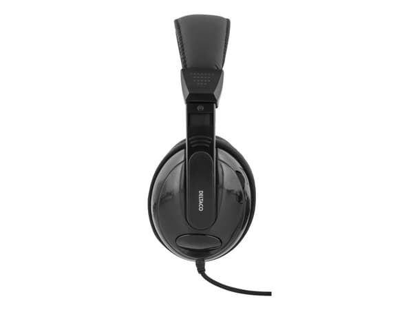 DELTACO - Hodetelefoner - on-ear - kablet - USB-C - svart