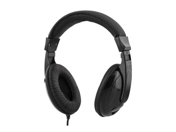 DELTACO - Hodetelefoner - on-ear - kablet - USB-C - svart
