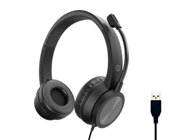 Conceptronic POLONA05B Stereo USB Headset, Noise Cancelling Microphone