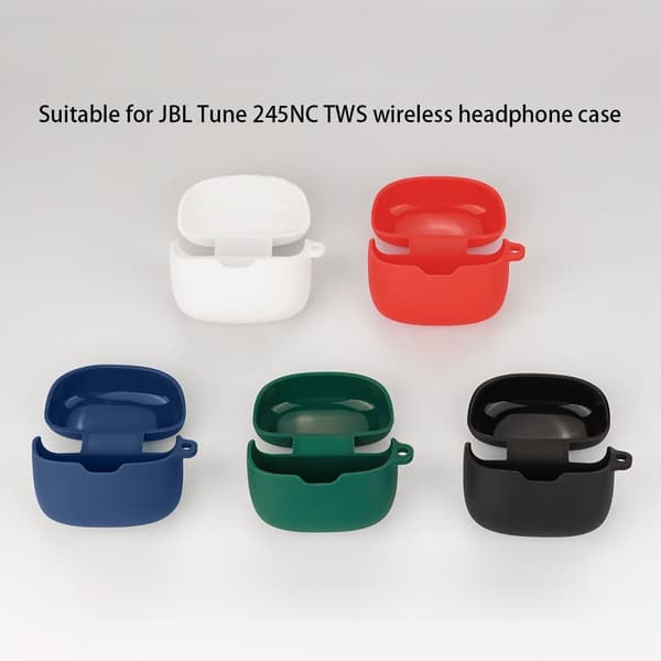 Til JBL Tune 245NC silikonetui – beskyttelsesetui med karabinkrok