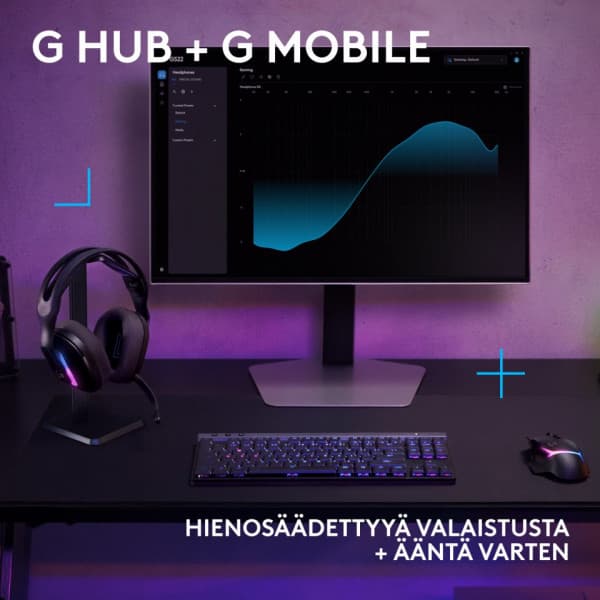 Logitech G522 LIGHTSPEED spelhörlurar, svart