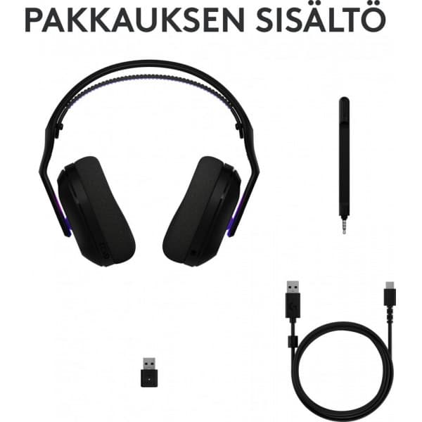 Logitech G522 LIGHTSPEED spelhörlurar, svart