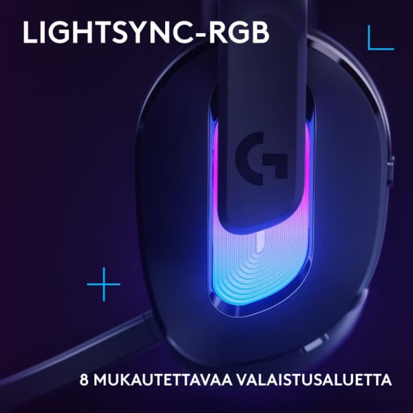 Logitech G522 LIGHTSPEED spelhörlurar, svart