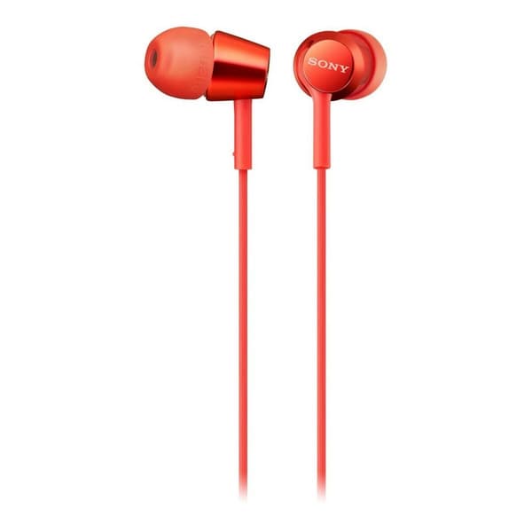 Hörlurar med Mikrofon Sony MDR-EX155AP Röd