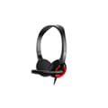 Miniatyrbillede 2 af 3: Hovedtelefoner med mikrofon Havit H202dblack Sort Rød