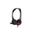 Miniatyrbillede 1 af 3: Hovedtelefoner med mikrofon Havit H202dblack Sort Rød