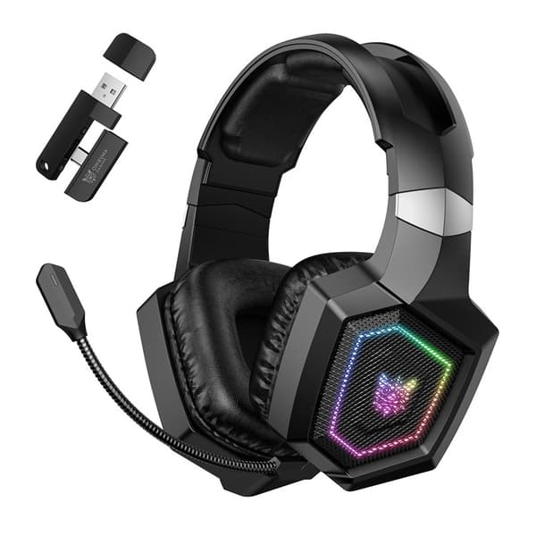 ONIKUMA Gaming Headset Trippelläge RGB-belysning Surroundljud Bluetooth hörlurar