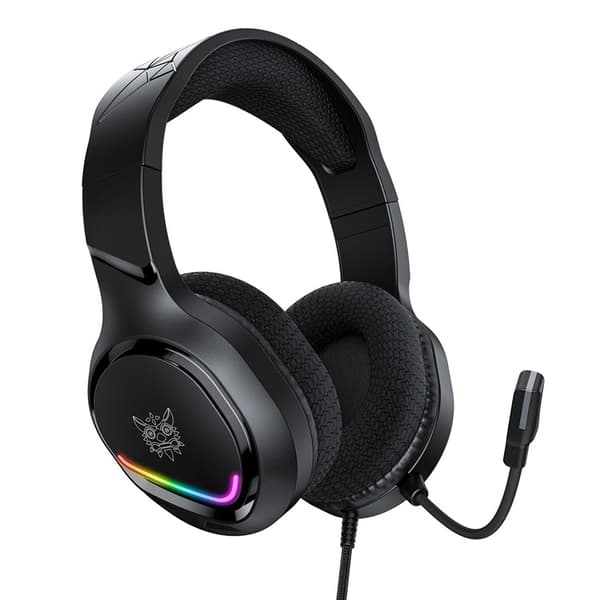 ONIKUMA PC Gaming Headset LED Kablede Over-Ear Hovedtelefoner med Mikrofon