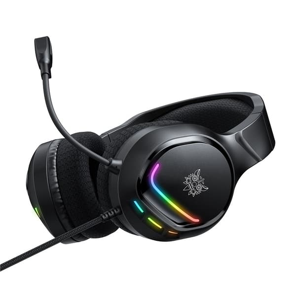 ONIKUMA PC Gaming Headset LED Kablede Over-Ear Hovedtelefoner med Mikrofon