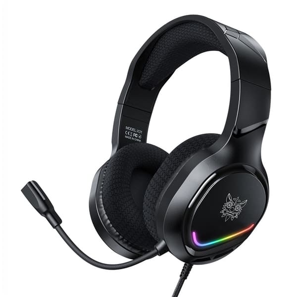 ONIKUMA PC Gaming Headset LED Kablede Over-Ear Hovedtelefoner med Mikrofon