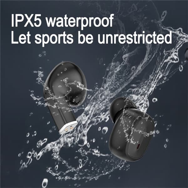 2 Par Trådløse Hovedtelefoner Bluetooth 5.3 In-Ear Sportshovedtelefoner med Støjreduktion - Hvide