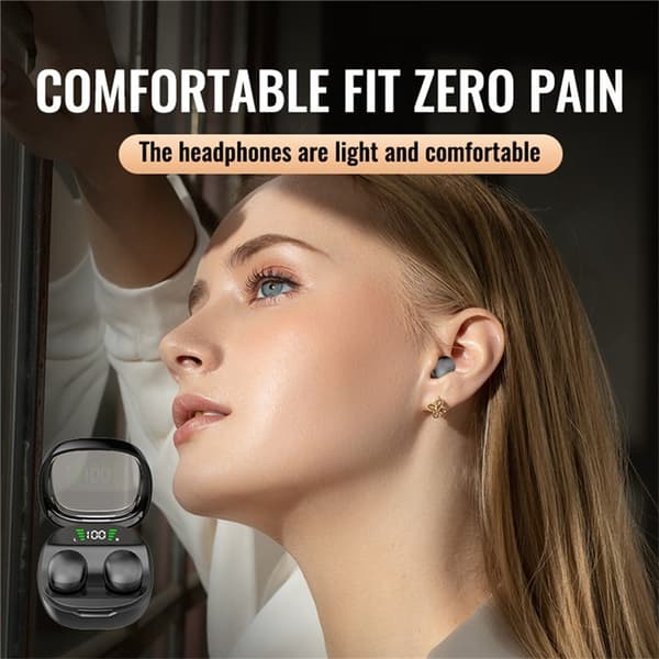 Trådløse hovedtelefoner In-Ear HiFi Stereolyd Bluetooth -Sleep HD Baslyd - Hvid