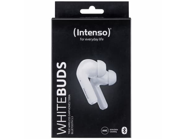 Intenso White Buds T302A, Puhelut/Musiikki/Urheilu/Päivittäinen, Kuulokkeet, Valkoinen