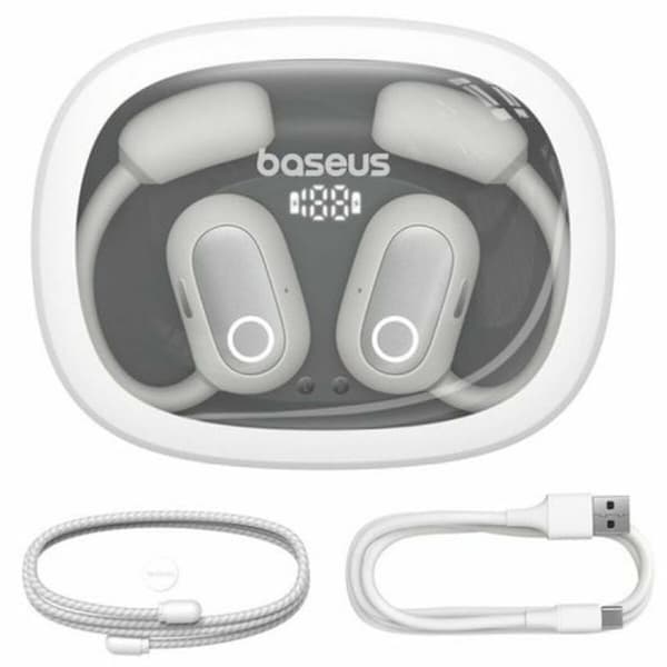 Hovedtelefoner med mikrofon Baseus A00073200213-00 Hvid