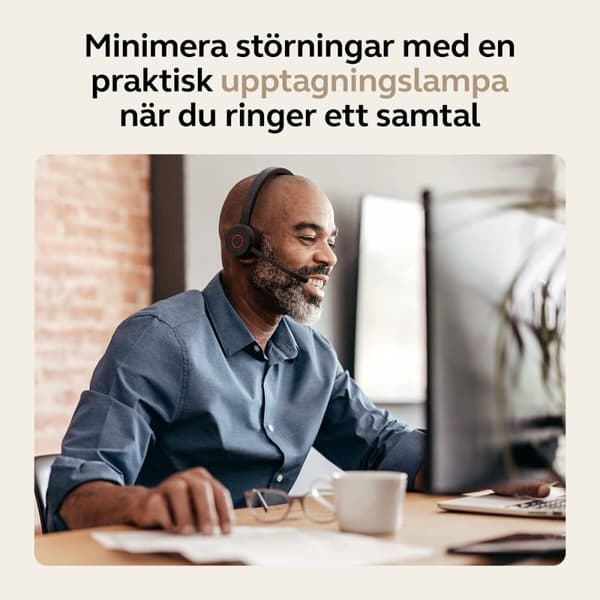 Hovedtelefoner med mikrofon Jabra Sort