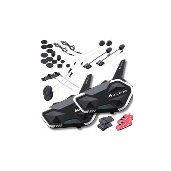Hörlurar Midland R1 MESH TWIN Svart (2 antal) Svart, Vit