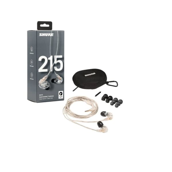 Hovedtelefoner med mikrofon Shure SE215 Pro Gennemsigtig