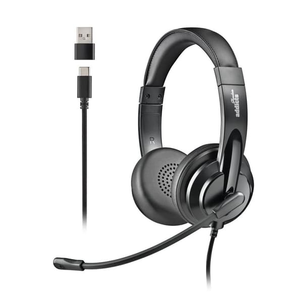 Hovedtelefoner NGS VOX605USBC Sort